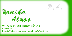 monika almos business card