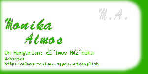 monika almos business card